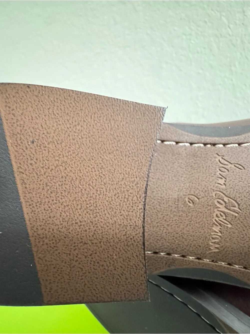 NIB Sam Edelman Sz 6 Mikala Terazzo Brown Leather Block Heel Riding Knee Boots